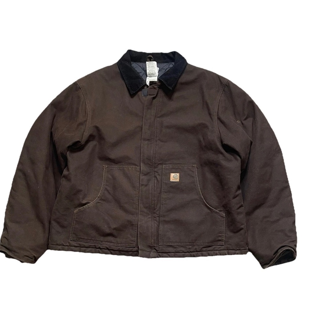 Vintage Carhartt Coat Artic Quilt J22 DKB Brown 2XTall